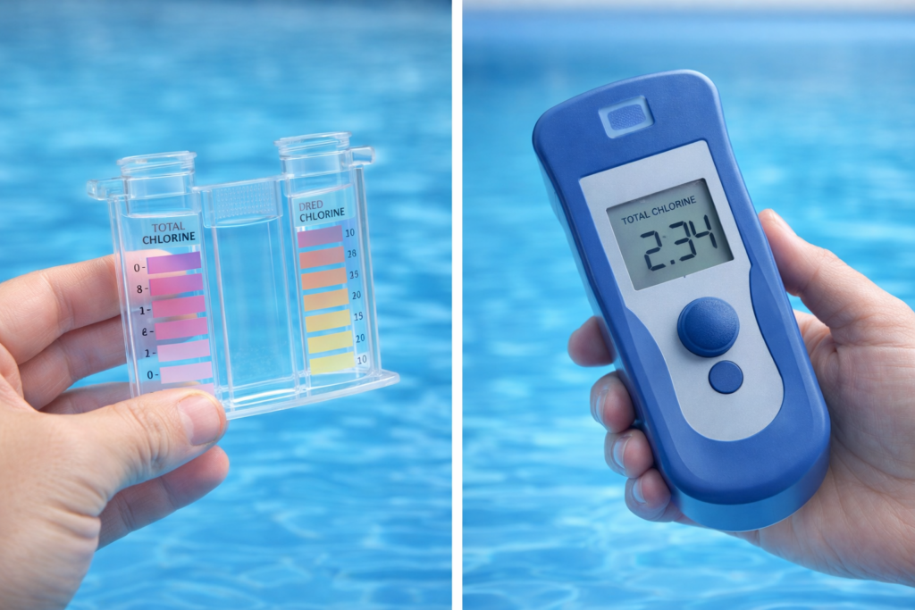 Midiendo cloro libre, combinado y total