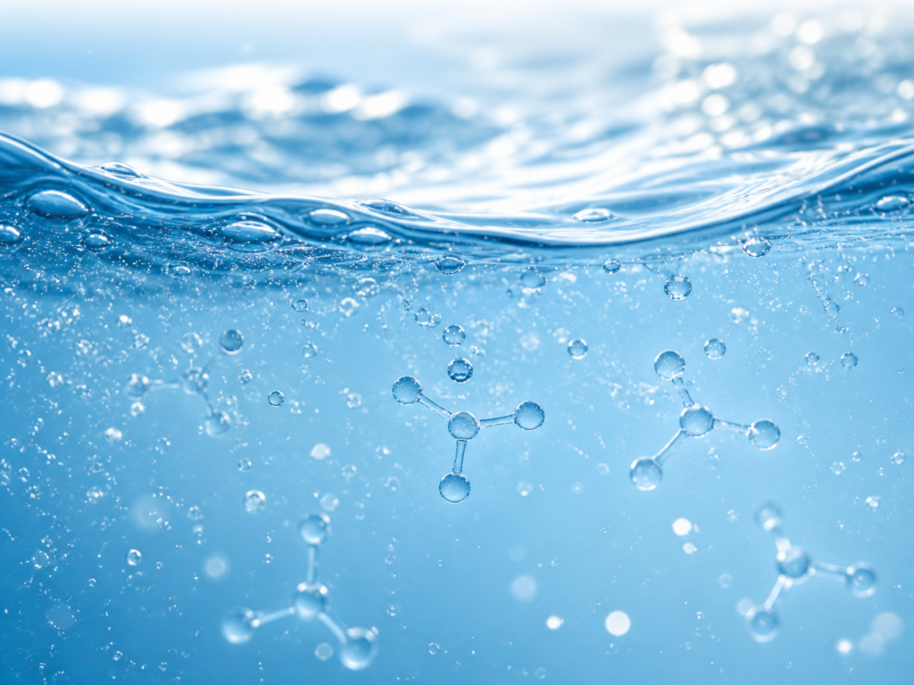 Cloraminas en el agua de una piscina.